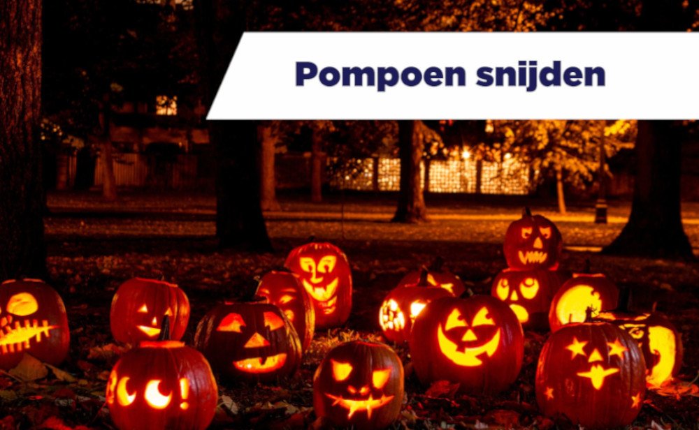 Pompoenen snijden bij de Harlekijntjes
